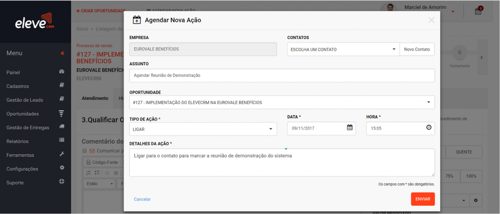 eleve crm - agenda_fup